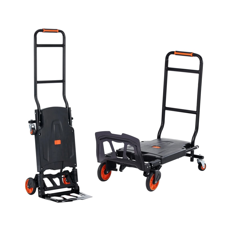 Aluminum Folding Hand Truck 300 lbs Convertible Utility Cart Dolly - Picture 1 of 13